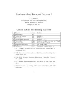 Fundamentals of Transport Processes 2