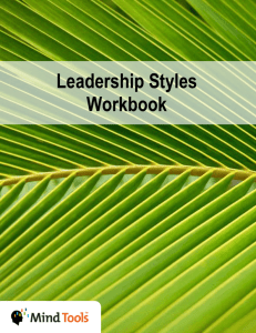 Leadership Styles Workbook