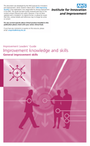 Improvement knowledge and skills