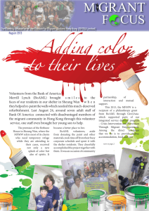 Migrant Focus August 2013 - Mission For Migrant Workers