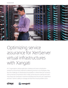 Optimizing service assurance for XenServer virtual
