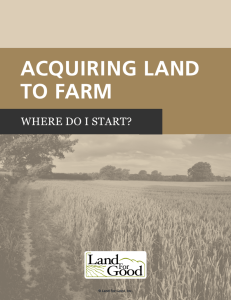 Acquiring Land to Farm