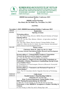 IRRDB International Rubber Conference 2015 & IRRDB