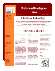 Educational Partnerships University of Phoenix