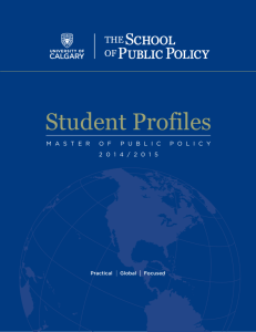 Student Profiles - The School of Public Policy