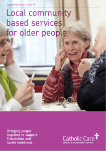 Local community based services for older people