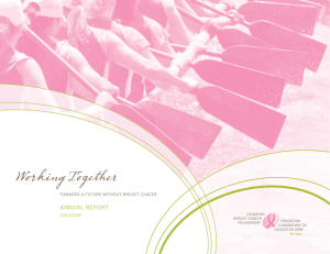Working Together - Canadian Breast Cancer Foundation