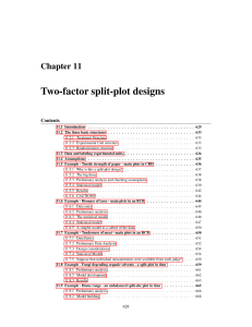 Two-factor split-plot designs - Statistics and Actuarial Science