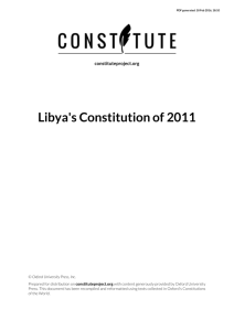 Libya's Constitution of 2011
