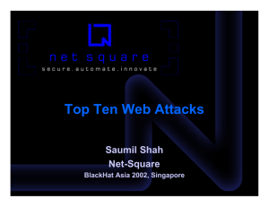 Top Ten Web Attacks