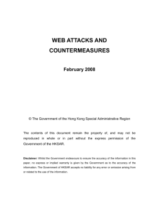 WEB ATTACKS AND COUNTERMEASURES