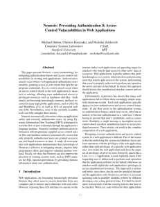 Nemesis: Preventing Authentication & Access Control Vulnerabilities