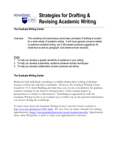 Strategies for Revising Academic Writing