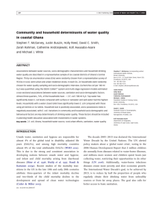 Community and household determinants of water quality in coastal