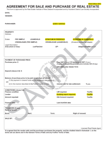 agreement for sale and purchase of real estate