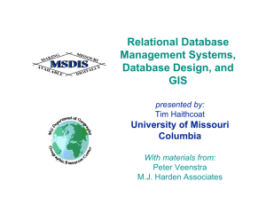Relational Database Management Systems, Database Design