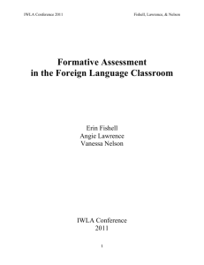 IWLA Handouts- Formative Assessment in the Foreign Language