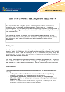 Workforce Planning Case Study 2: Frontline Job Analysis and