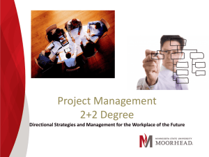 Project Management 2+2 Degree