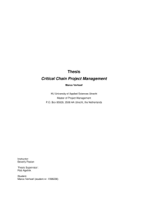 Thesis Critical Chain Project Management