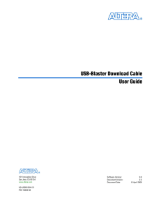 USB-Blaster Cable User Guide