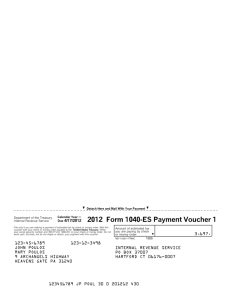 2012 Form 1040-ES Payment Voucher 1