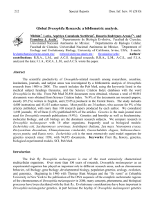 Global Drosophila Research: a bibliometric analysis.