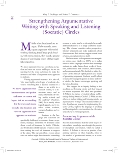 Strengthening Argumentative Writing with Speaking and Listening