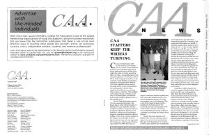 September 2001 CAA News - College Art Association