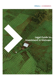 Allens: Legal guide to investment in Vietnam