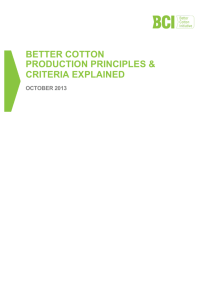 better cotton production principles & criteria explained