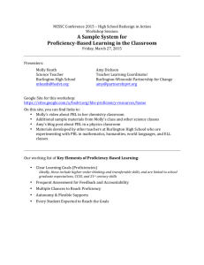 A Sample System for Proficiency-‐Based Learning in the Classroom