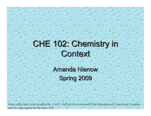 CHE 102: Chemistry in Context