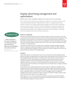 Display advertising management and optimization