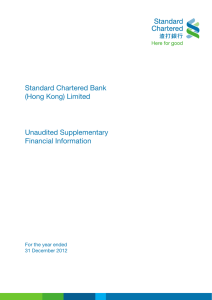 Standard Chartered Bank (Hong Kong) Limited Unaudited