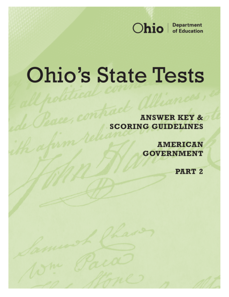 Ohio's State Tests Ohio Assessment Systems