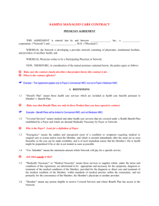 sample managed care contract