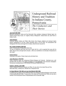 Conductors and Managers - Blairsville Underground Railroad