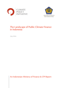 The Landscape of Public Climate Finance in Indonesia