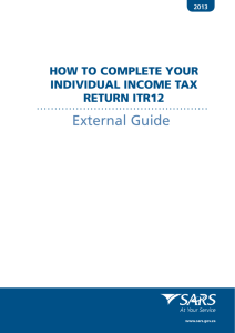 HOW TO COMPLETE YOUR INDIVIDUAL INCOME TAX RETURN