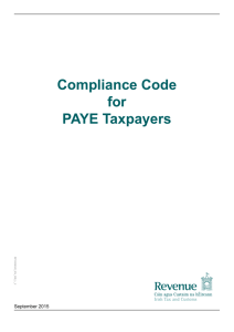 Compliance Code for PAYE Taxpayers