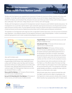 First Nations Negotiations - Province of British Columbia