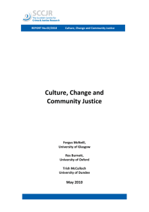 Culture, Change and Community Justice