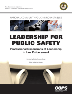 Leadership for Public Safety - COPS Office: Grants and Resources