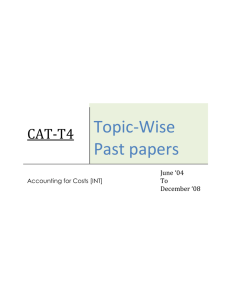 Topic-Wise Past papers - ISDC Accounting College