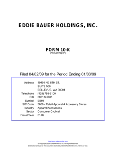 eddie bauer holdings, inc.