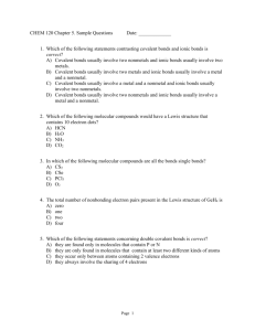 CHEM 120 Chapter 5. Sample Questions Date