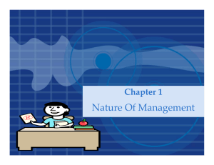 Chapter1-Nature of management
