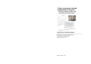 Timber compression strength perpendicular to the grain – testing of