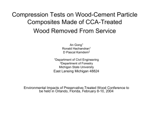 Compression Tests on Wood-Cement Particle